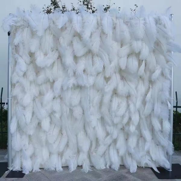 Feather Artificial Flower Wall