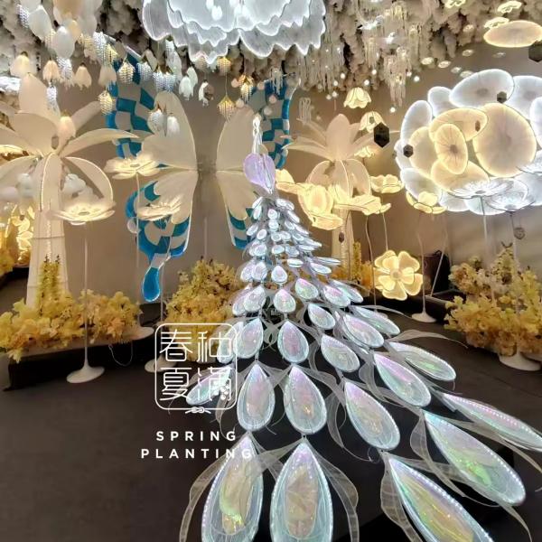 Glowing Peacock Wedding Decorations